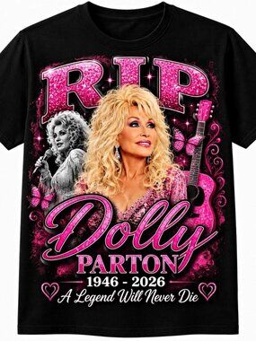 Dolly Parton RIP 1946-2026 Memorial Tribute Country Music T-Shirt